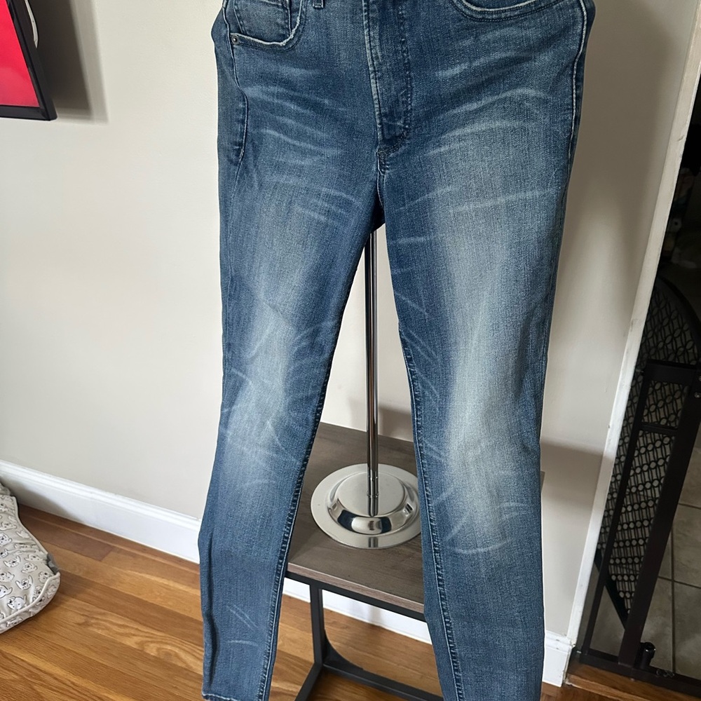 Express legging high rise denim perfect blue jeans